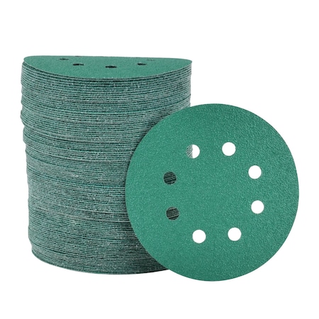 Legit Grit 5 inch Sand paper Disc, 8-Hole, 60 Grit, 100PK LG5-860-100
